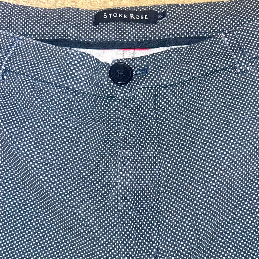 Stone Rose Navy and White Dotted Shorts XXL